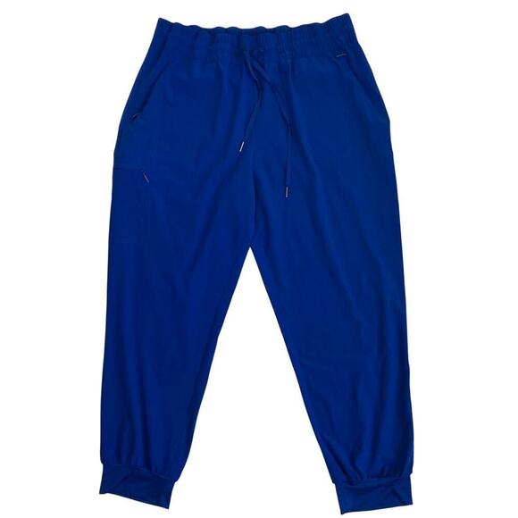 Chico’s Zenergy Woven Jogger Pant Imperial Blue Cargo Pockets Lightweight Casual - Picture 2 of 16